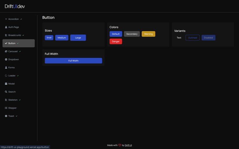 1 image of Drift UI (Under Construction)